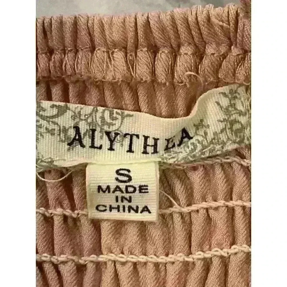 ALYTHEA dress Womens Small Pink Mini Back Zip Balletcore Stretch Daisy Straps - Picture 3 of 3